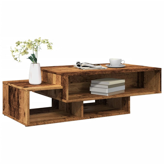 Mesa De Centro Madera De Ingeniería Envejecida 105X55X32 Cm