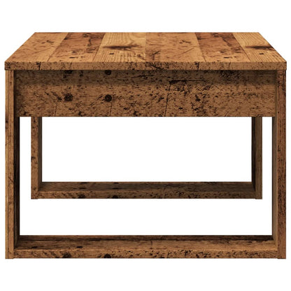 Mesa Auxiliar De Madera De Ingeniería Envejecida 50X50X35 Cm