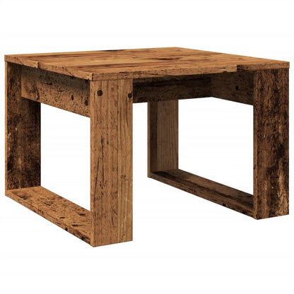 Mesa Auxiliar De Madera De Ingeniería Envejecida 50X50X35 Cm