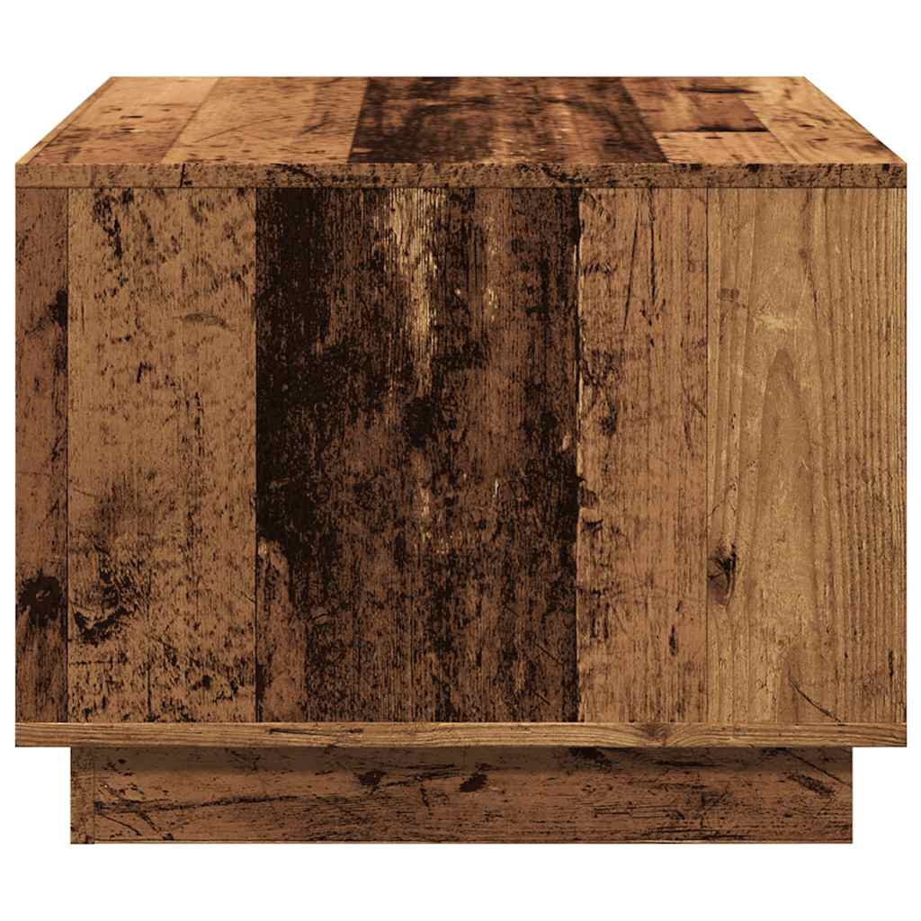 Mesa De Centro Madera Ingeniería Madera Envejecida 55X55X42 Cm