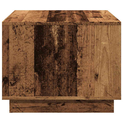 Mesa De Centro Madera Ingeniería Madera Envejecida 55X55X42 Cm