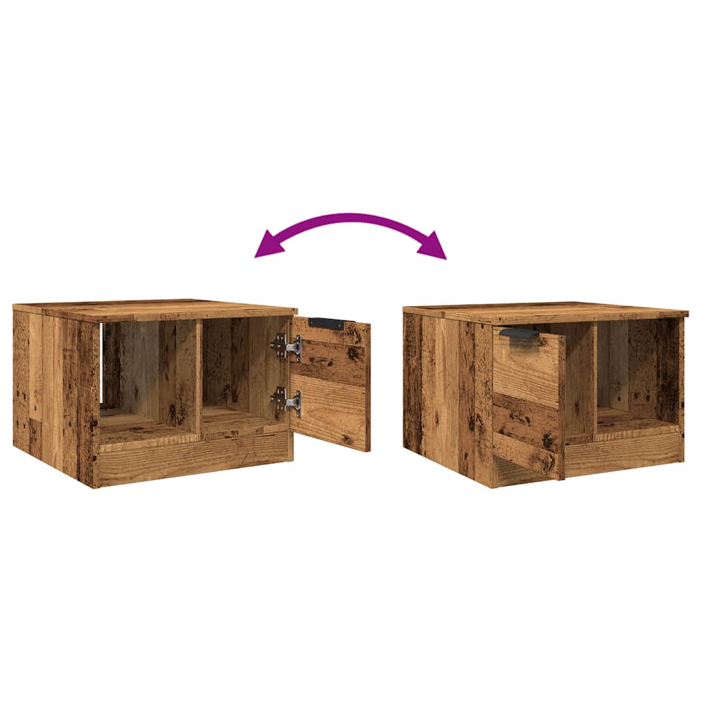 Mesa De Centro Madera De Ingeniería Envejecida 50X50X36 Cm