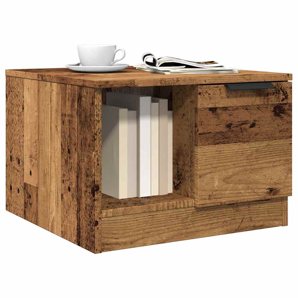 Mesa De Centro Madera De Ingeniería Envejecida 50X50X36 Cm