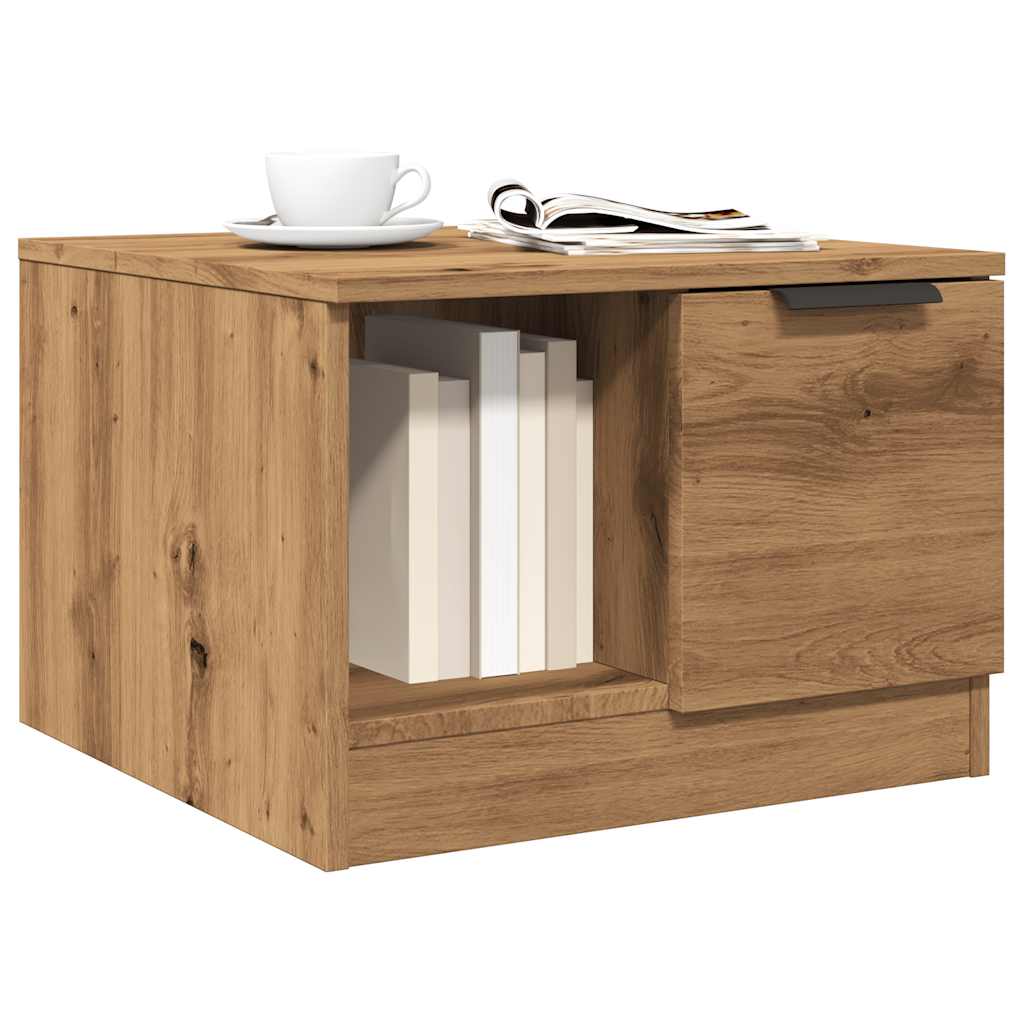Mesa De Centro Madera De Ingeniería Envejecida 50X50X36 Cm