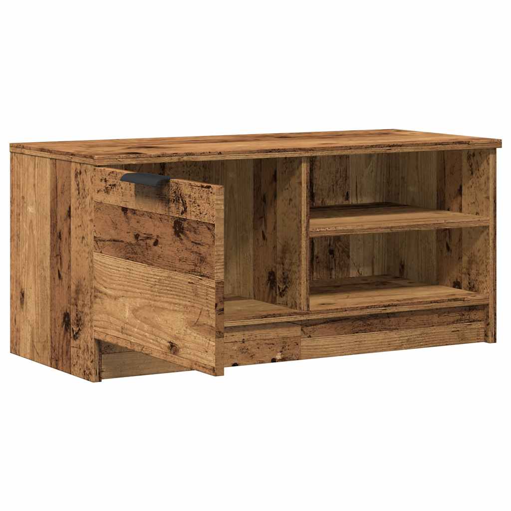 Mueble Para Tv Madera Contrachapada Envejecida 80X35X36,5 Cm