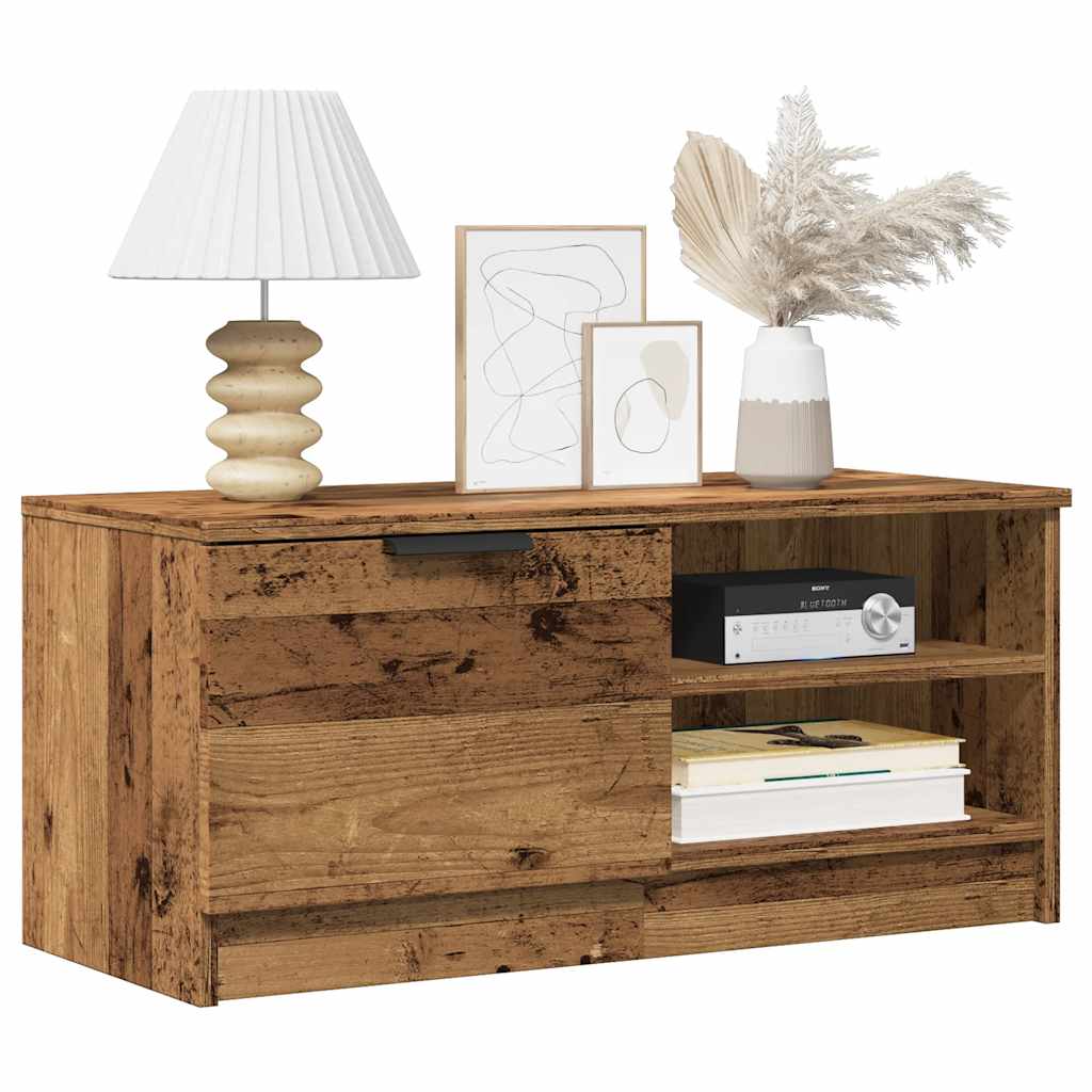 Mueble Para Tv Madera Contrachapada Envejecida 80X35X36,5 Cm