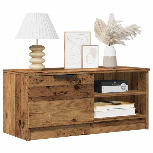 Mueble Para Tv Madera Contrachapada Envejecida 80X35X36,5 Cm