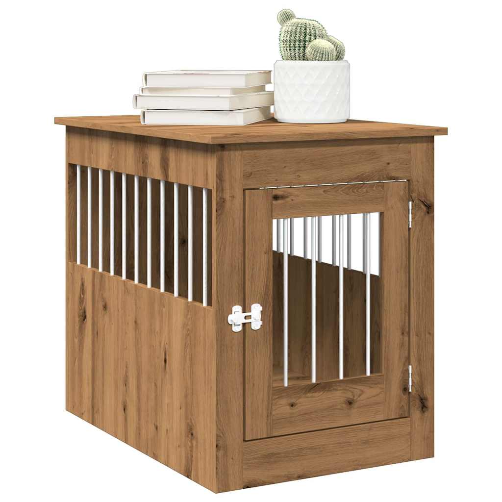 Jaula Para Perros Madera De Ingeniería Roble Marrón