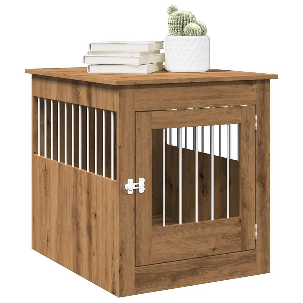 Jaula Para Perros Madera De Ingeniería Roble Marrón