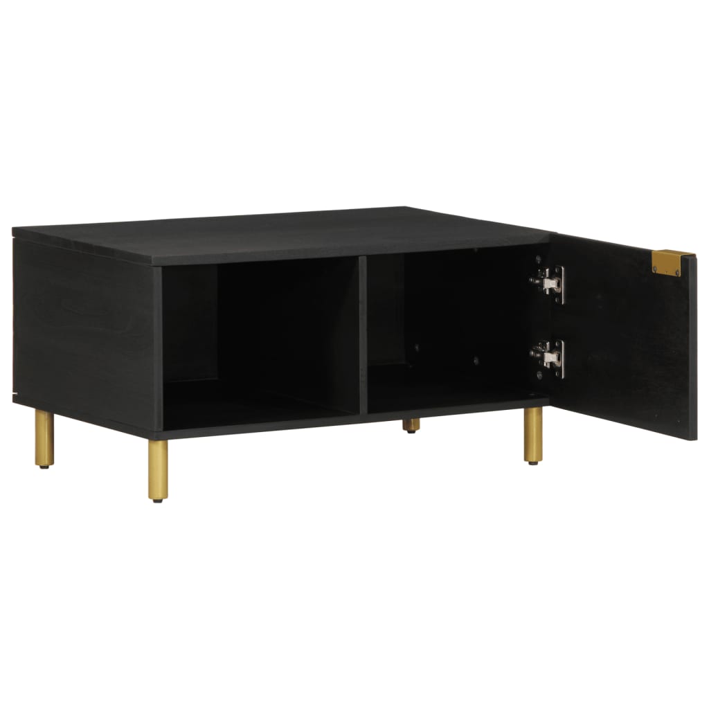 Mesa De Centro Madera Contrachapada Negro 80X50X40 Cm