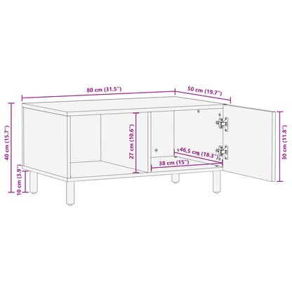 Mesa De Centro Madera Contrachapada Negro 80X50X40 Cm
