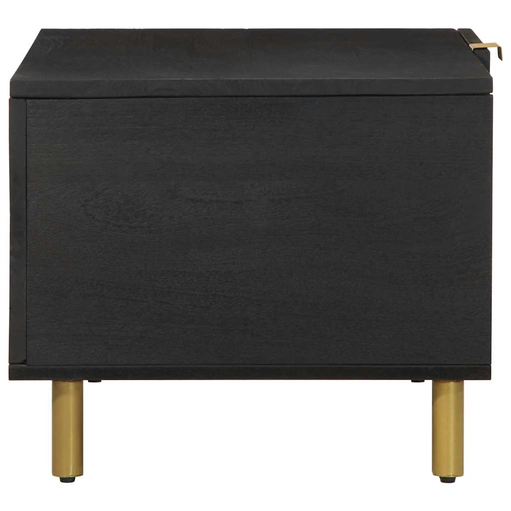 Mesa De Centro Madera Contrachapada Negro 80X50X40 Cm