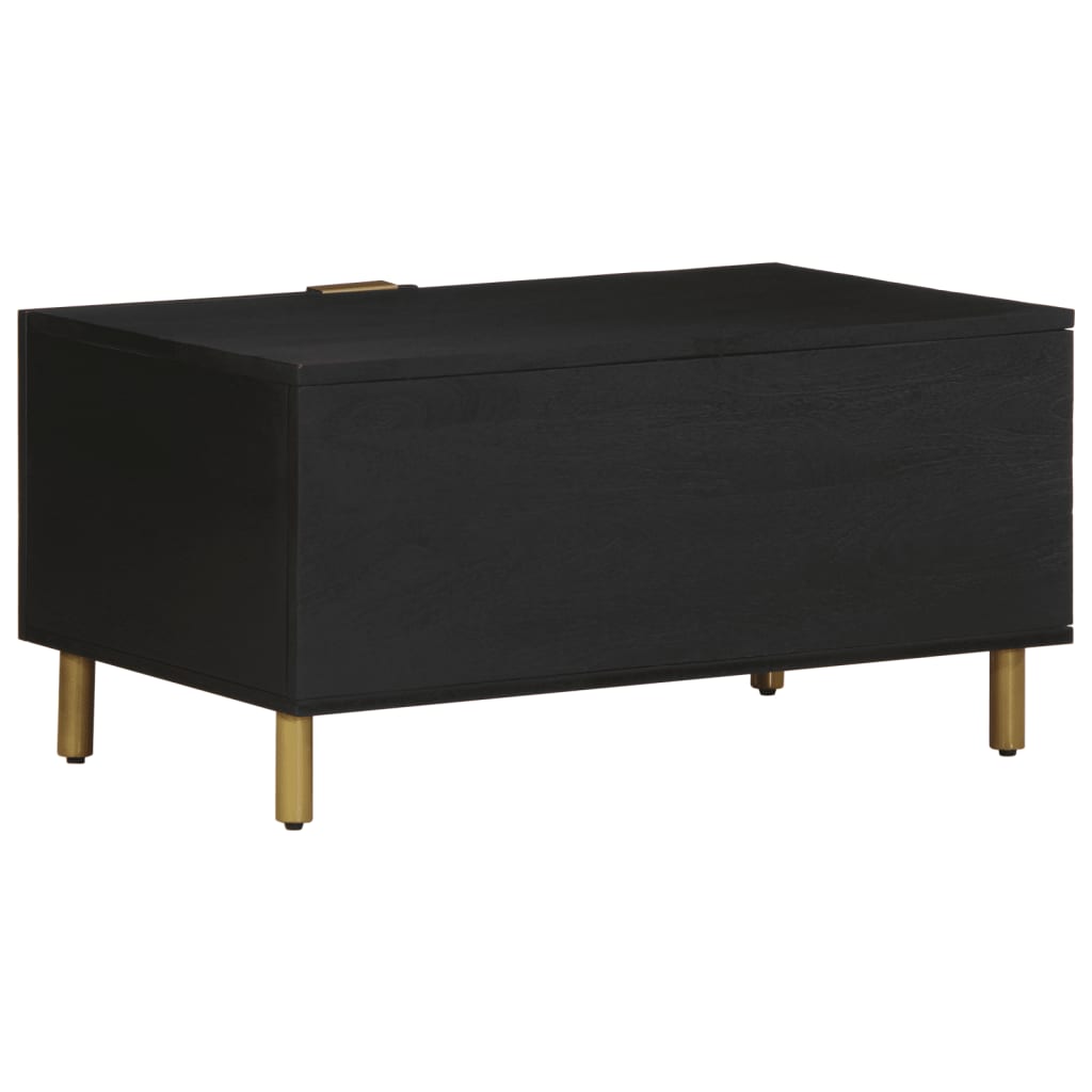 Mesa De Centro Madera Contrachapada Negro 80X50X40 Cm