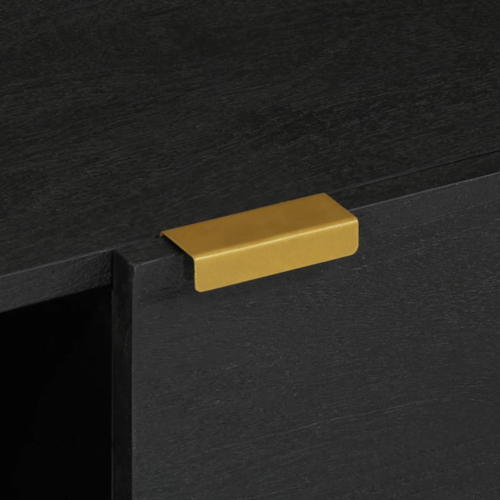 Mesa De Centro Madera Contrachapada Negro 80X50X40 Cm