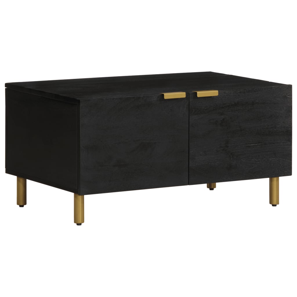 Mesa De Centro Madera Contrachapada Negro 80X50X40 Cm
