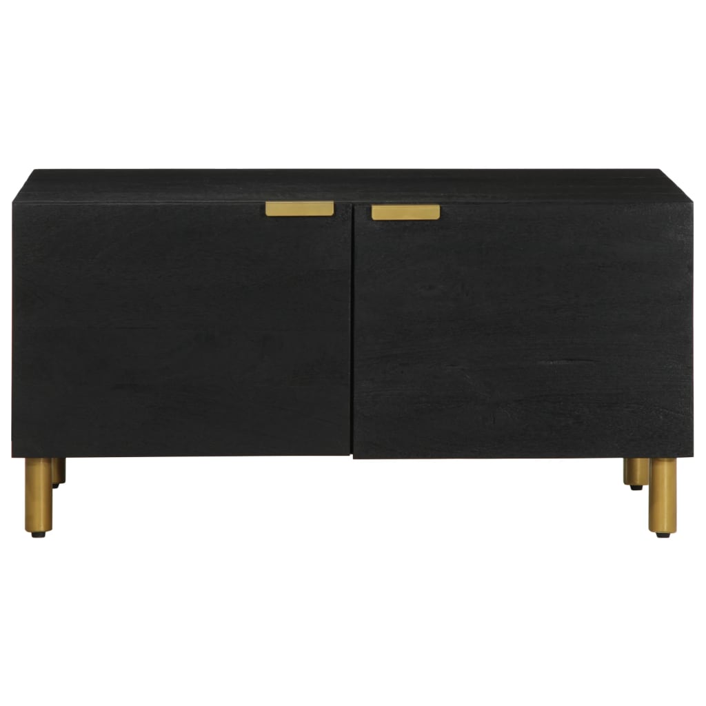 Mesa De Centro Madera Contrachapada Negro 80X50X40 Cm