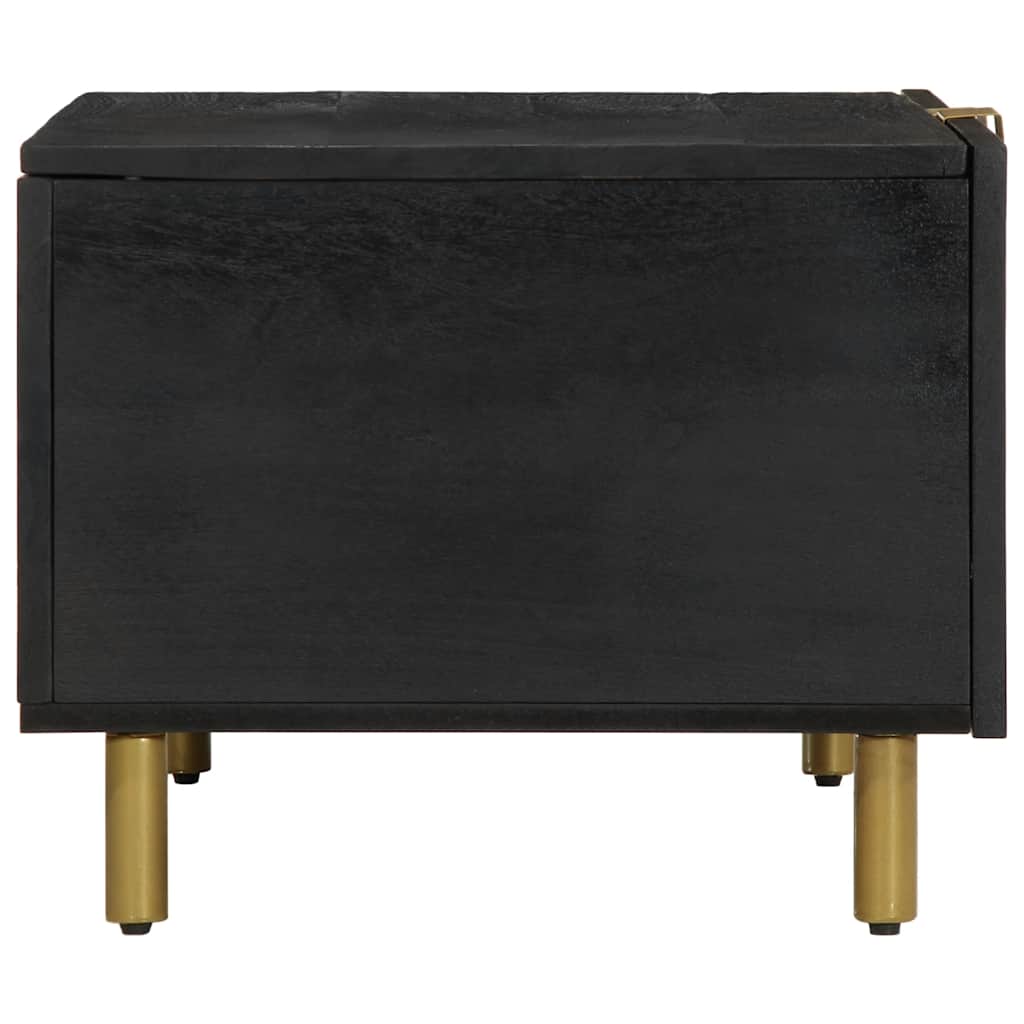 Mesa De Centro Madera Contrachapada Negro 80X50X40 Cm