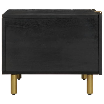 Mesa De Centro Madera Contrachapada Negro 80X50X40 Cm