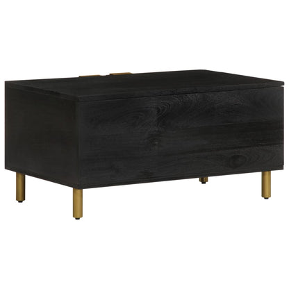 Mesa De Centro Madera Contrachapada Negro 80X50X40 Cm