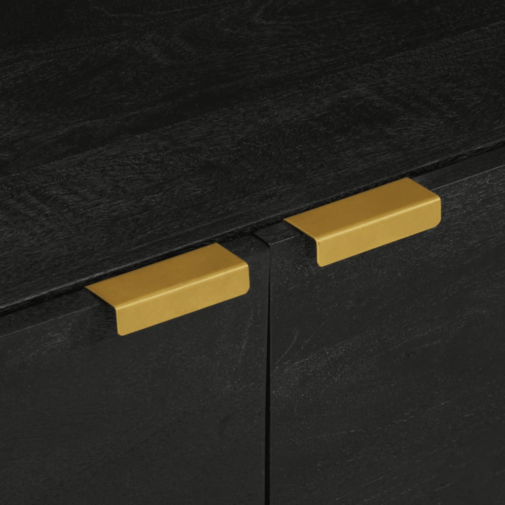 Mesa De Centro Madera Contrachapada Negro 80X50X40 Cm