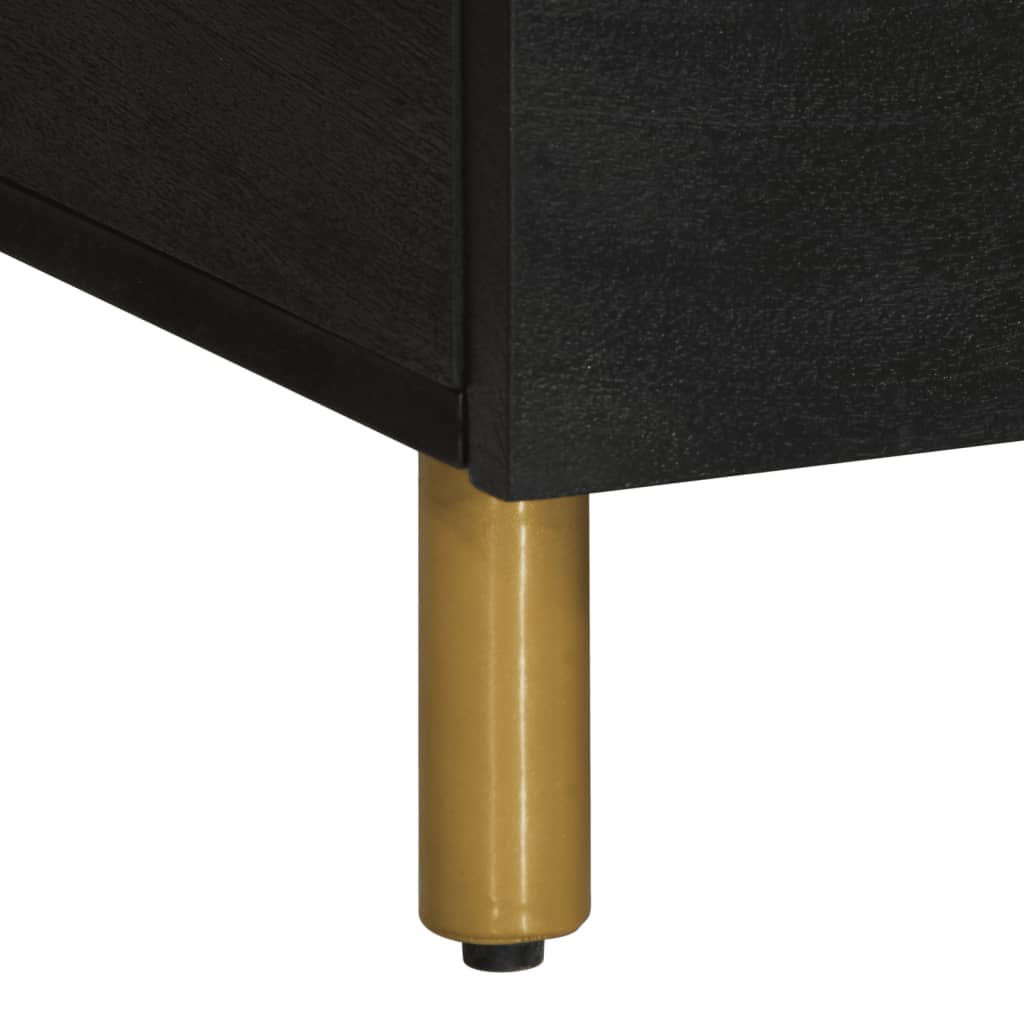 Mesa De Centro Madera Contrachapada Negro 80X50X40 Cm