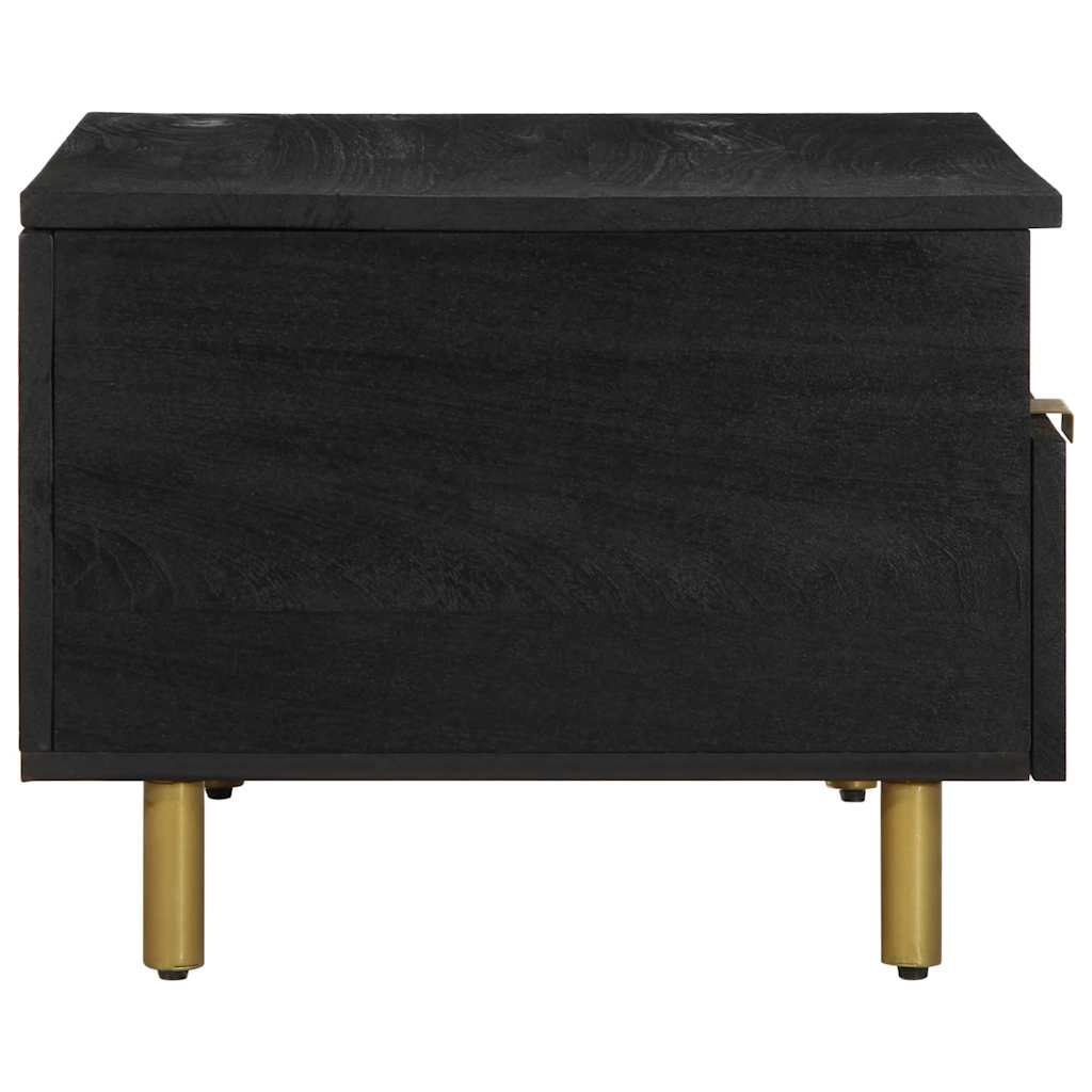 Mesa De Centro Madera De Ingeniería Negra 80X54X40 Cm
