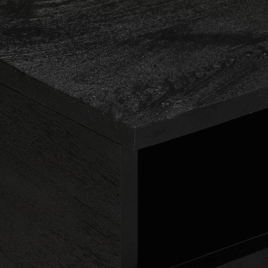 Mesa De Centro Madera De Ingeniería Negra 80X54X40 Cm