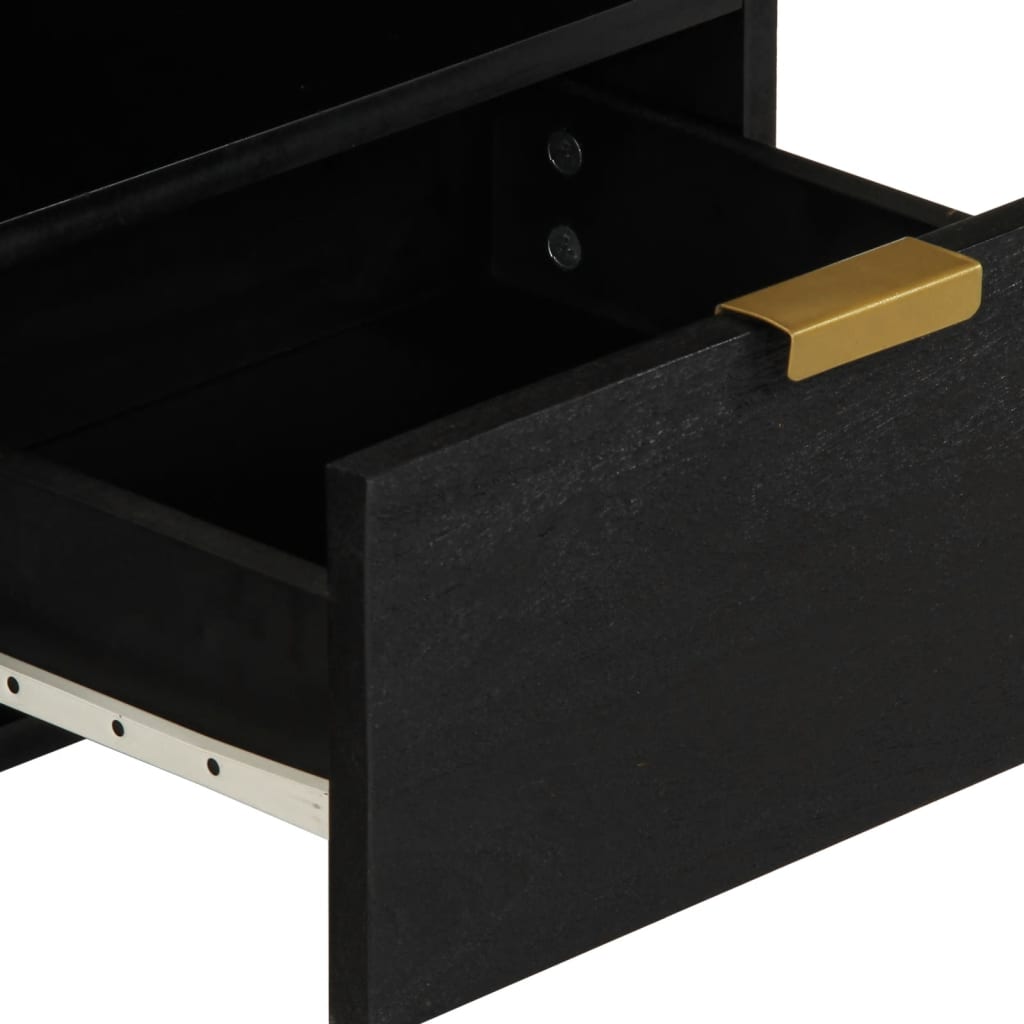 Mesa De Centro Madera De Ingeniería Negra 80X54X40 Cm