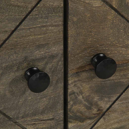 Mesa De Centro Madera Maciza De Mango Negra 80X50X40 Cm