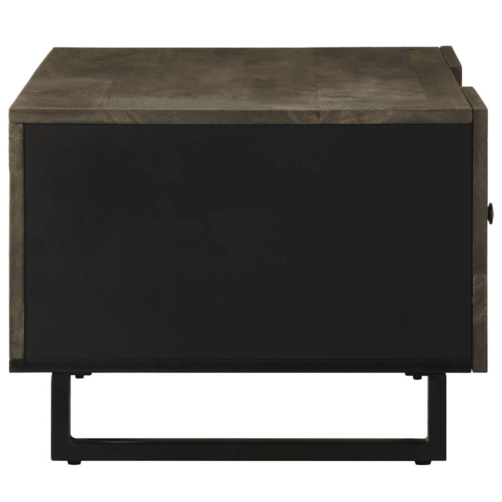 Mesa De Centro Madera Maciza De Mango Negra 100X54X40 Cm