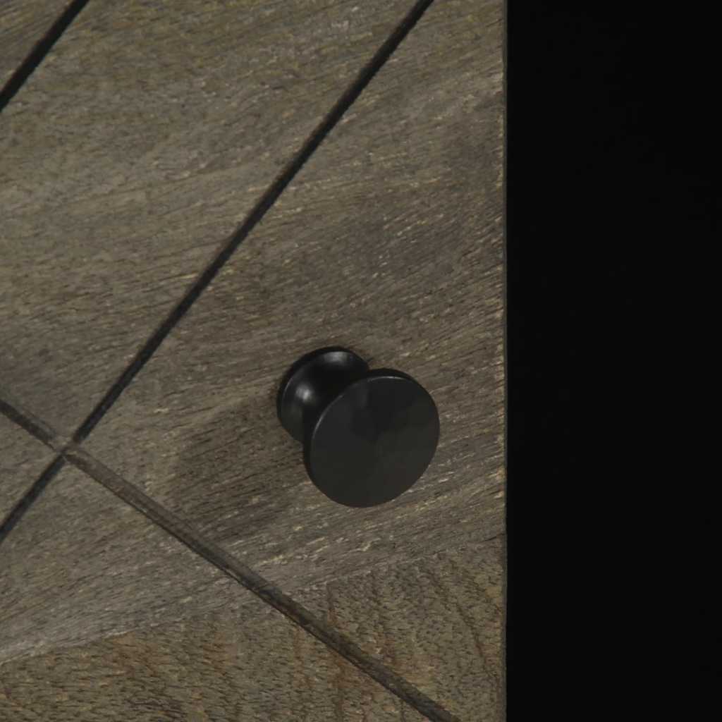 Mesa De Centro Madera Maciza De Mango Negra 100X54X40 Cm
