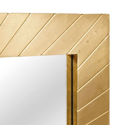 Espejo De Baño Montada En La Pared Dorado 50 X 2,5 X 70 Cm