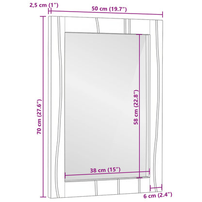 Espejo De Baño Rectangular Con Espejo 50 X 2,5 X 70 Cm