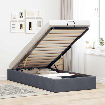 Estructura De Cama Otomana Sin Colchón Terciopelo
