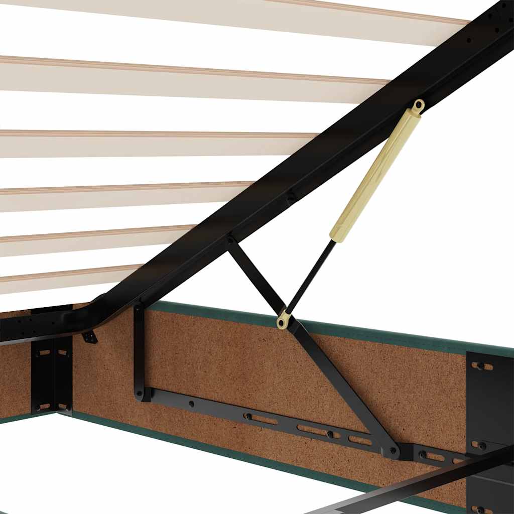 Estructura De Cama Otomana Sin Colchón Terciopelo