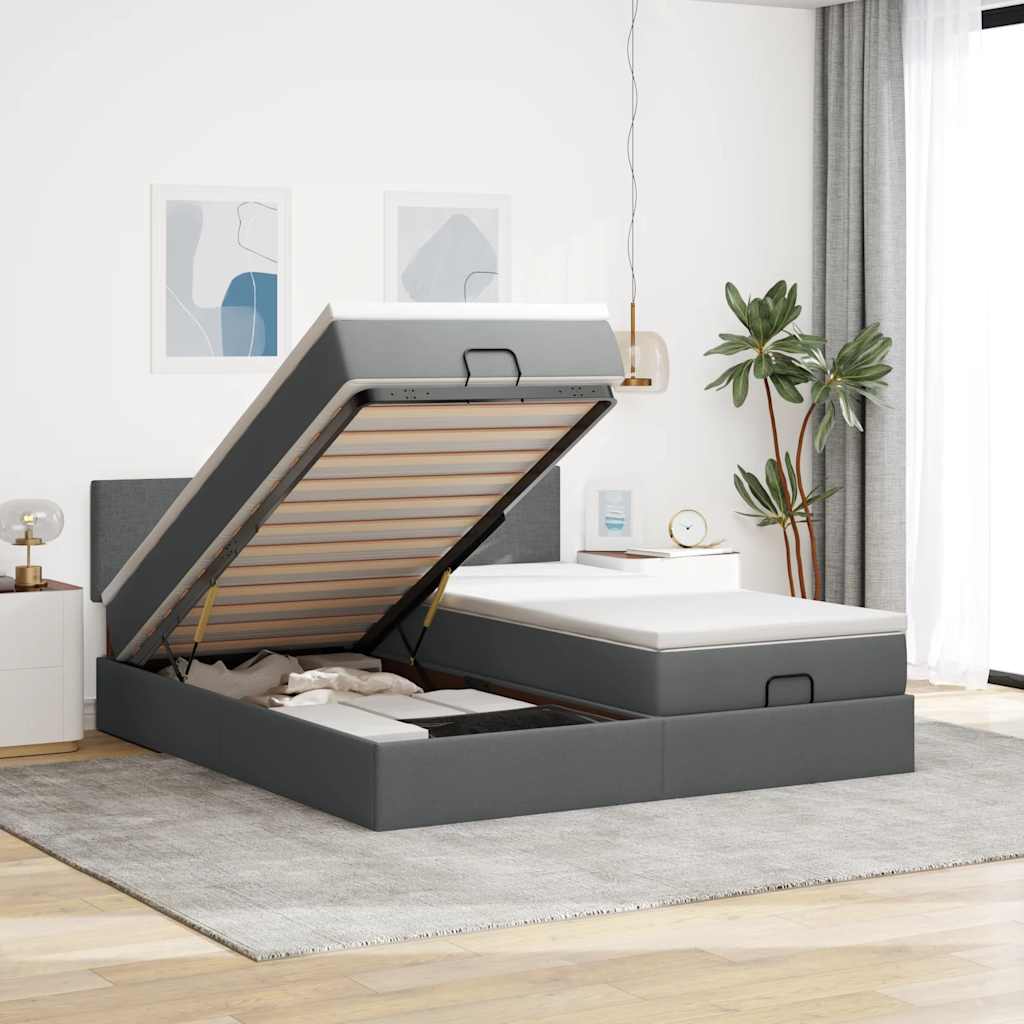 Estructura Cama Otomana Colchones Tela 200X200Cm