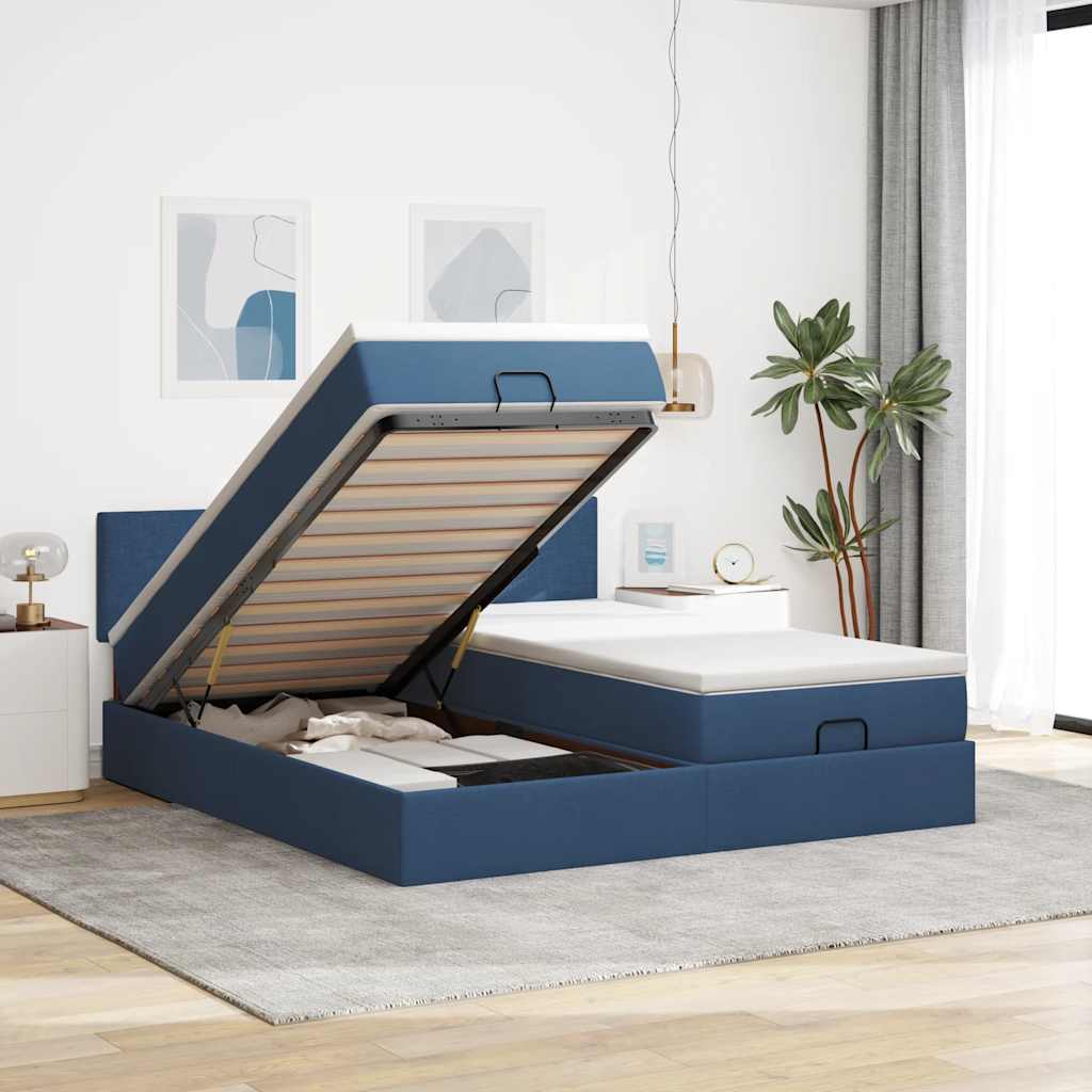 Estructura Cama Otomana Colchones Tela 200X200Cm