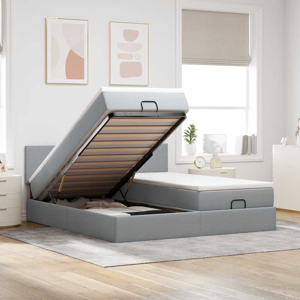 Estructura Cama Otomana Colchones Tela 200X200Cm