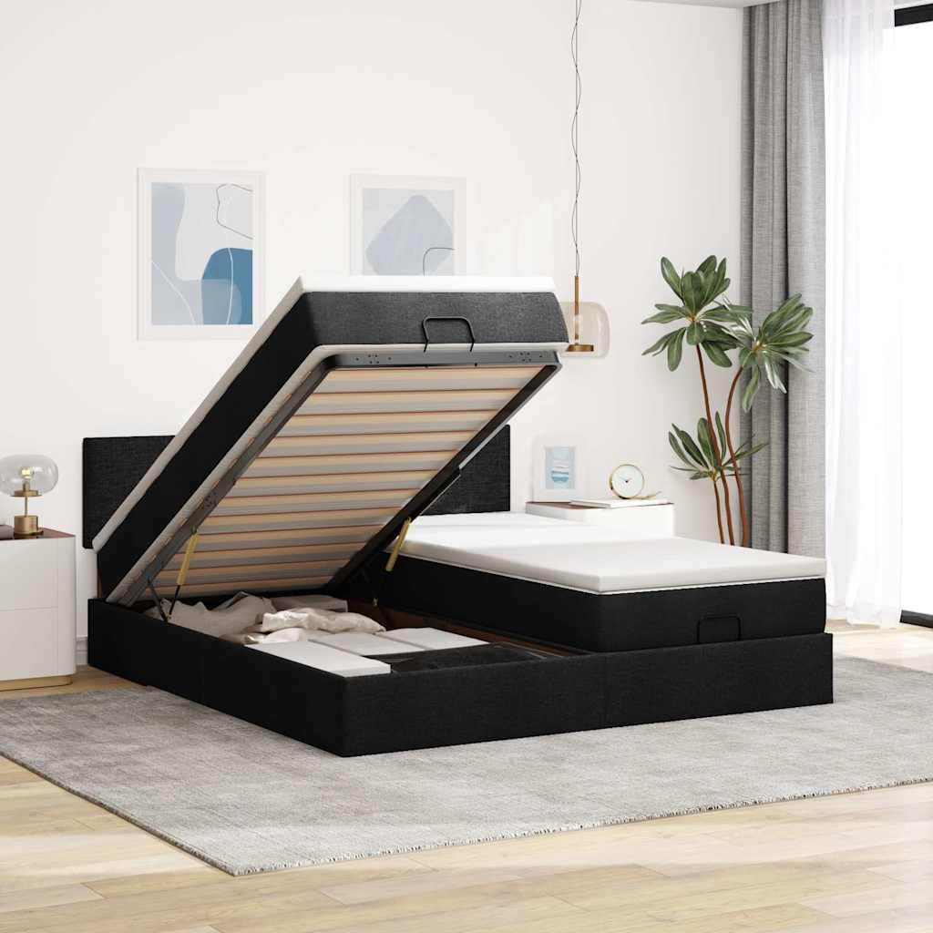 Estructura Cama Otomana Colchones Tela 200X200Cm