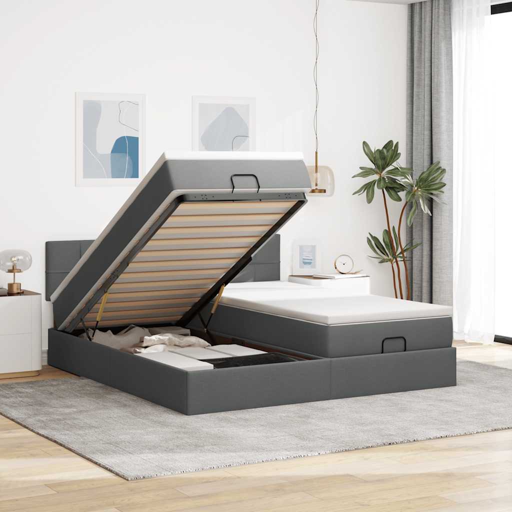 Estructura Cama Otomana Colchones Tela 200X200Cm