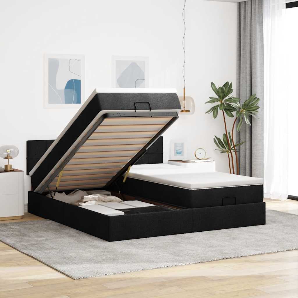 Estructura Cama Otomana Colchones Tela 200X200Cm