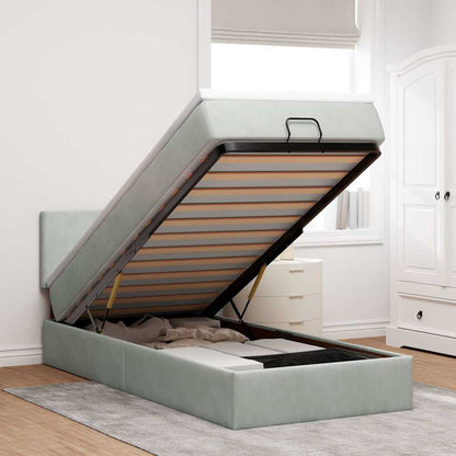 Estructura De Cama Otomana Colchón Terciopelo