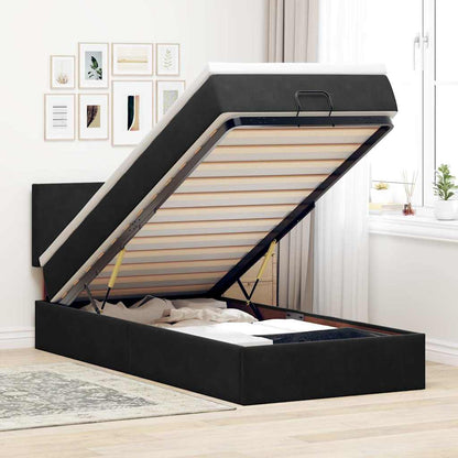 Estructura De Cama Otomana Colchón Terciopelo