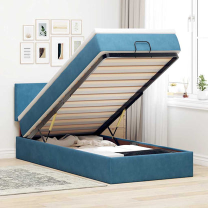 Estructura De Cama Otomana Colchón Terciopelo