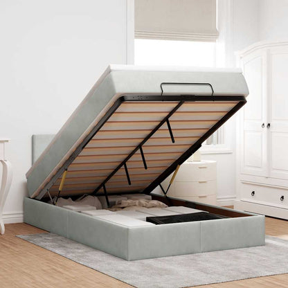 Estructura De Cama Otomana Colchón Terciopelo
