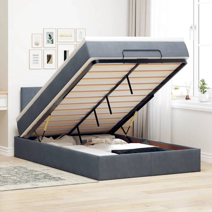 Estructura De Cama Otomana Colchón Terciopelo