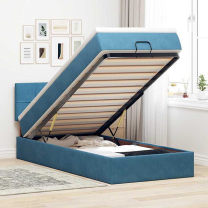 Estructura De Cama Otomana Colchón Terciopelo