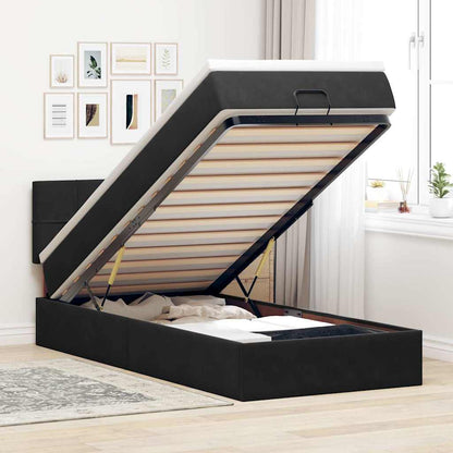 Estructura De Cama Otomana Colchón Terciopelo