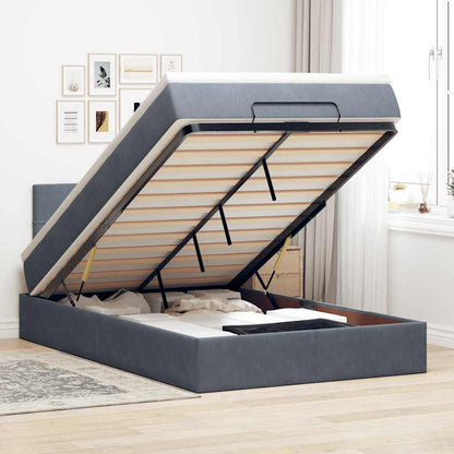Estructura De Cama Otomana Colchón Terciopelo
