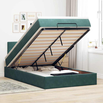 Estructura De Cama Otomana Colchón Terciopelo